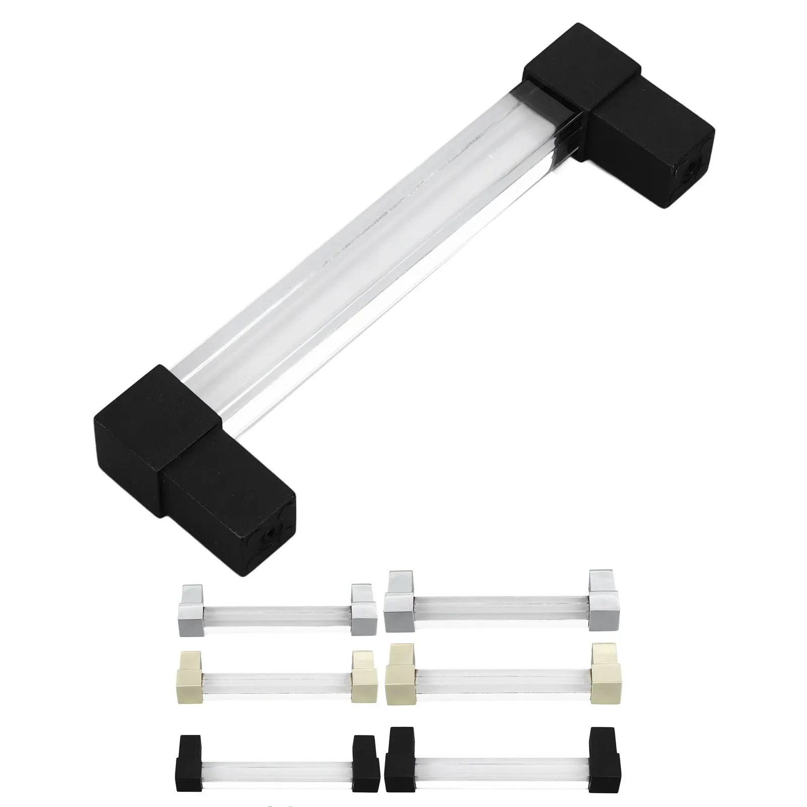 Drawer Handles Pulls Acrylic Drawer Pulls Single Hole Crystal Cabinet Drawer Pulls for Kitchen Cabinets Dresser Cupboard