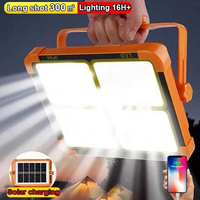 Solar Portable Camping Light with Stand, Battery Rechargeable Lamp, LED Cordless Flood Lights for Work, Emergency Power Failure