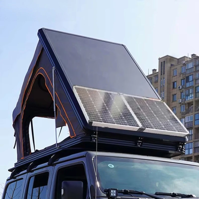 

Quick Automatic Opening Camping Hiking Waterproof Aluminum Triangle Car Roof Top Tent