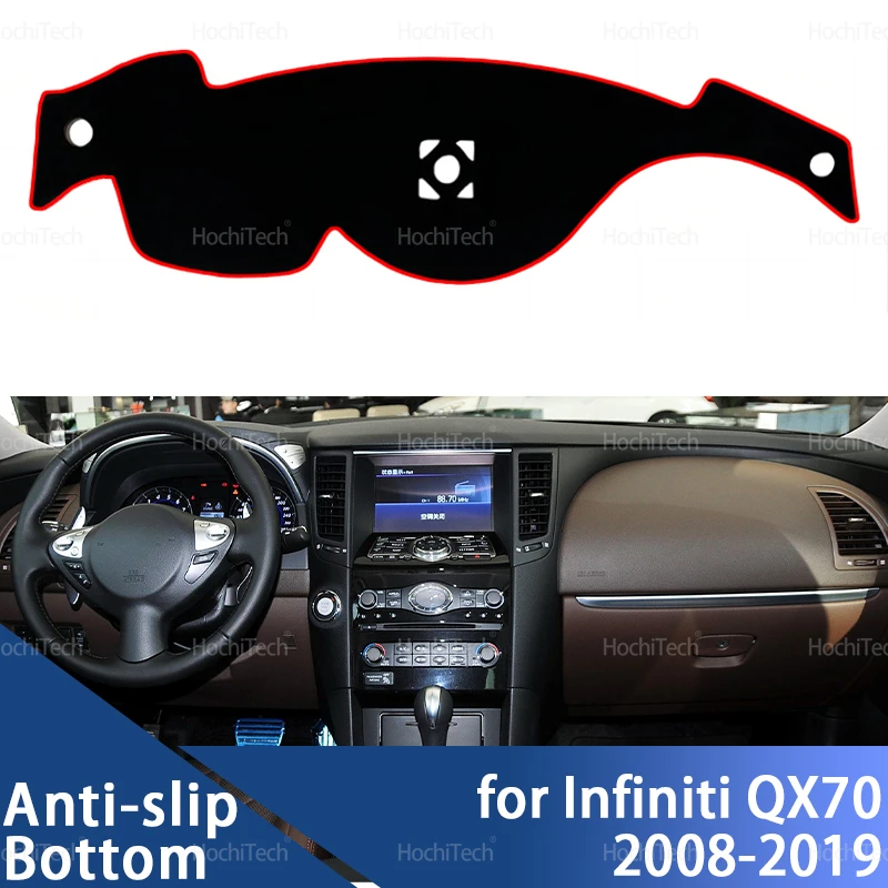 Для Infiniti QX70 FX35 FX37 FX45 FX50 S51 2008-2019 крышка приборной панели автомобиля, избегайте световой панели, коврик для приборной панели, ковры с левым рулем и правым рулем