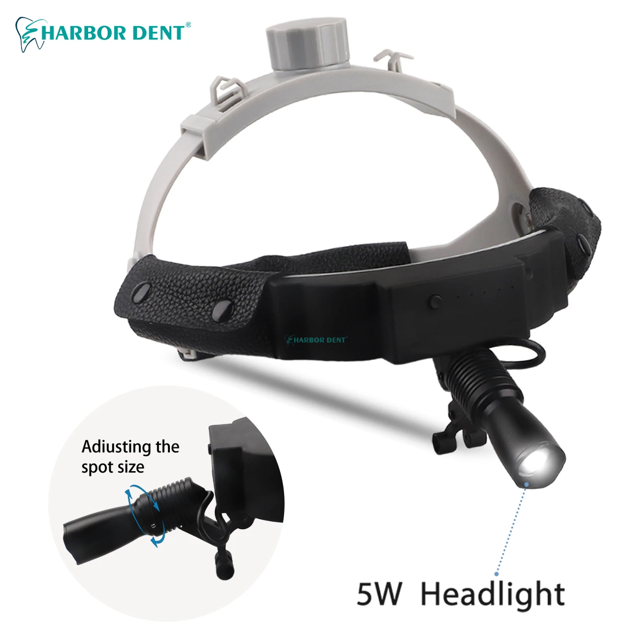 Lampada Frontale Dentale A LED 5W, Luminosità Regolabile, Batteria Ricaricabile, Luce Chirurgica Orale, Montabile Sulla Testa Per Odontoiatria-image