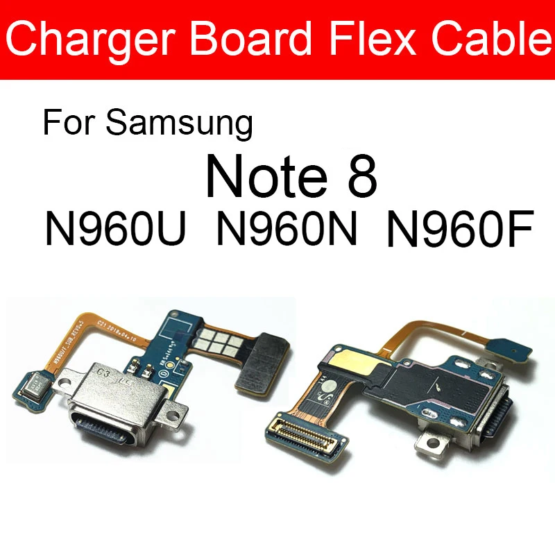 

USB-разъем для зарядного устройства, док-плата для Samsung Galaxy Note 8, N960U, N960F, N960N, модуль зарядного порта, USB-разъем, ремонт платы порта