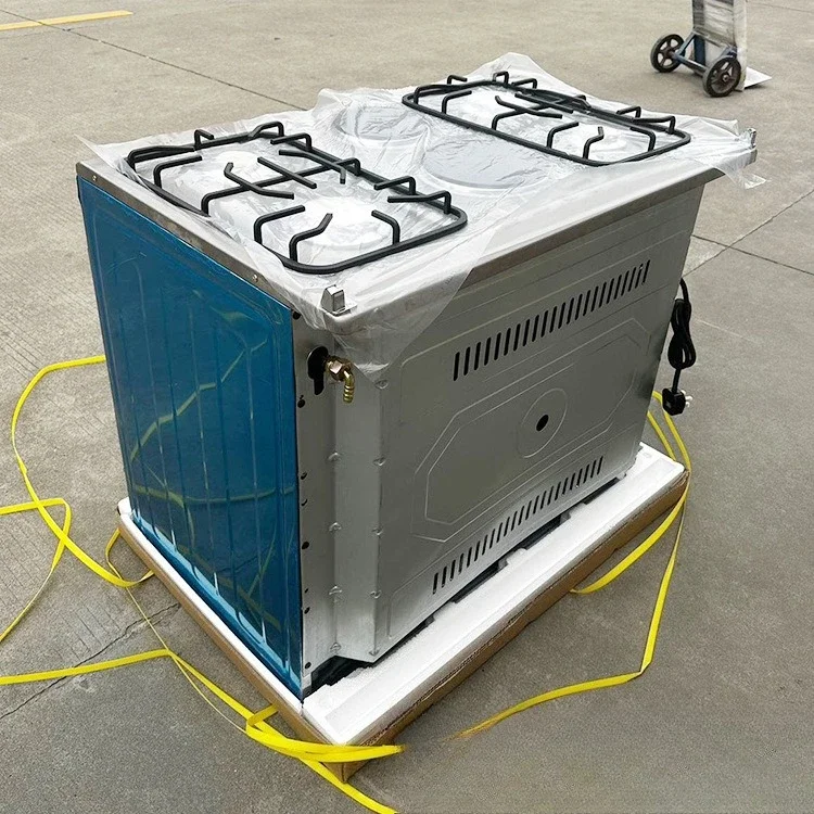 4 gas 2 electric cooker gas burner machine with oven vertical one-piece oven