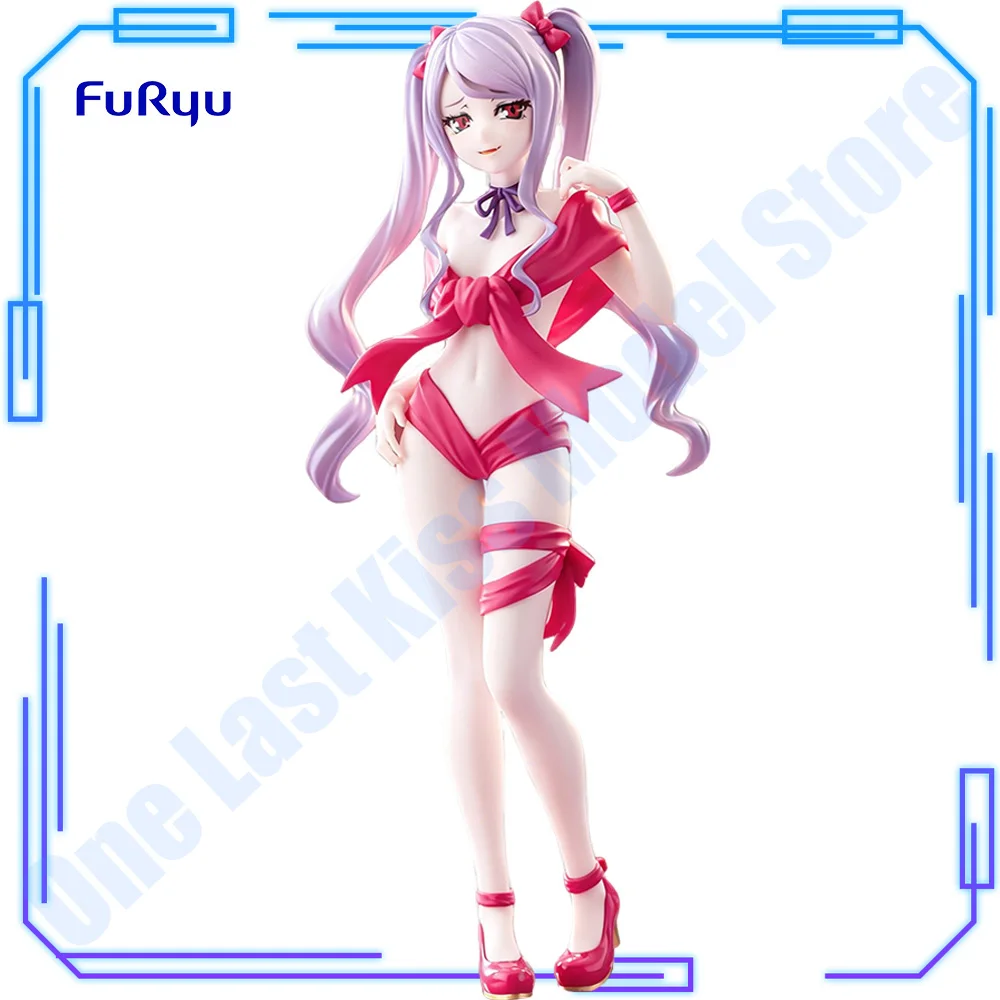 In Stock FuRyu Original Genuine Anime Overlord Shalltear Bloodfallen BiCute Ribbons Figure 22cm Collections Model Toy Figures