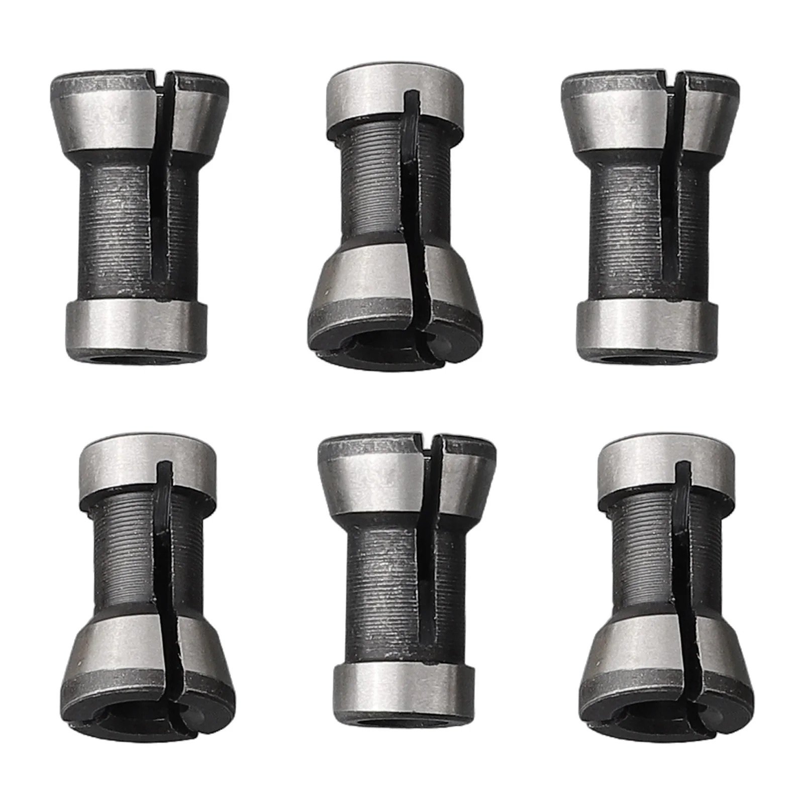 Bit tuleje tuleje tuleje czarny i srebrny uchwyt ze stali węglowej 6/6.35/8mm średnica otworu 6/8/6.35mm frez do drewna