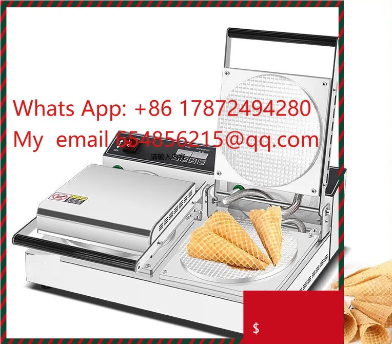 Commercial Snack Machine Bubble Waffle  Roll Mold Ice Cream Cone Maker Multifunctional Cake Machine