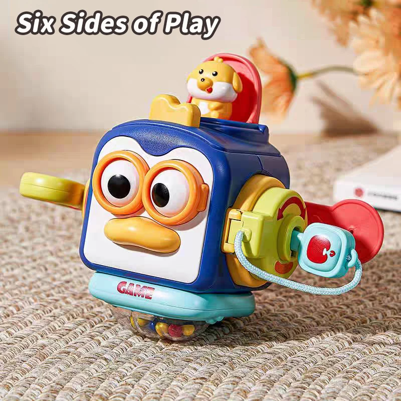 

Montessori Toddlers Activity Toys Baby Educational Learning Busy Cube Sensory Toys Lock Box Fine Motor Skill Travel Toys Gifts