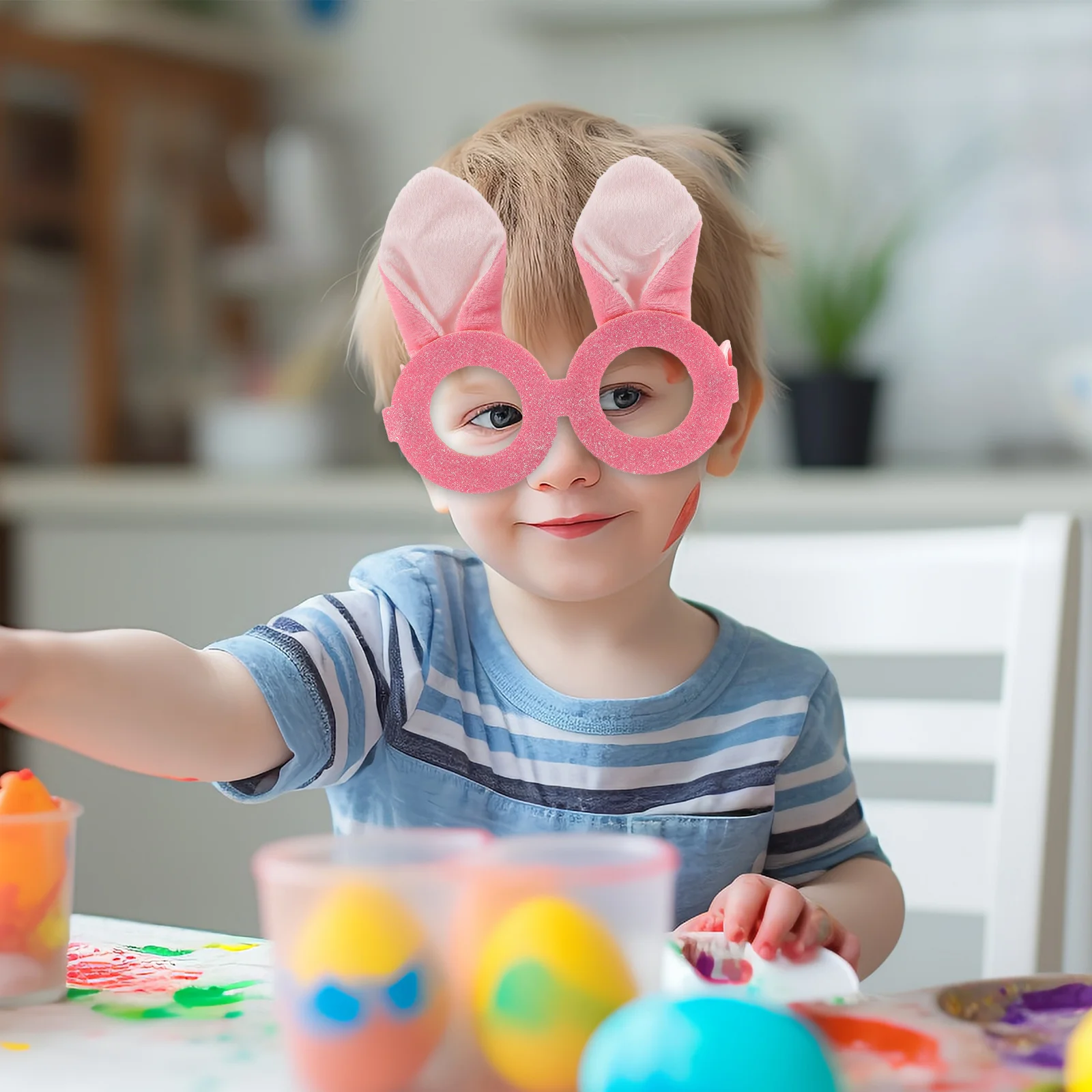 بريق أرنب عيد الفصح النظارات الإطار الأذن النظارات عيد الفصح كابينة تصوير الدعائم زي حفلة اكسسوارات نظارات الاطفال