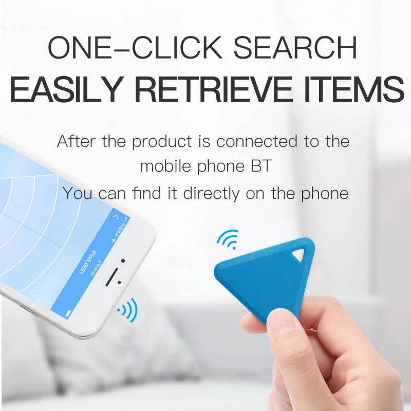 Triangle Bluetooth anti loss device, intelligent bidirectional search for buzzing alarm, wallet, key anti loss device