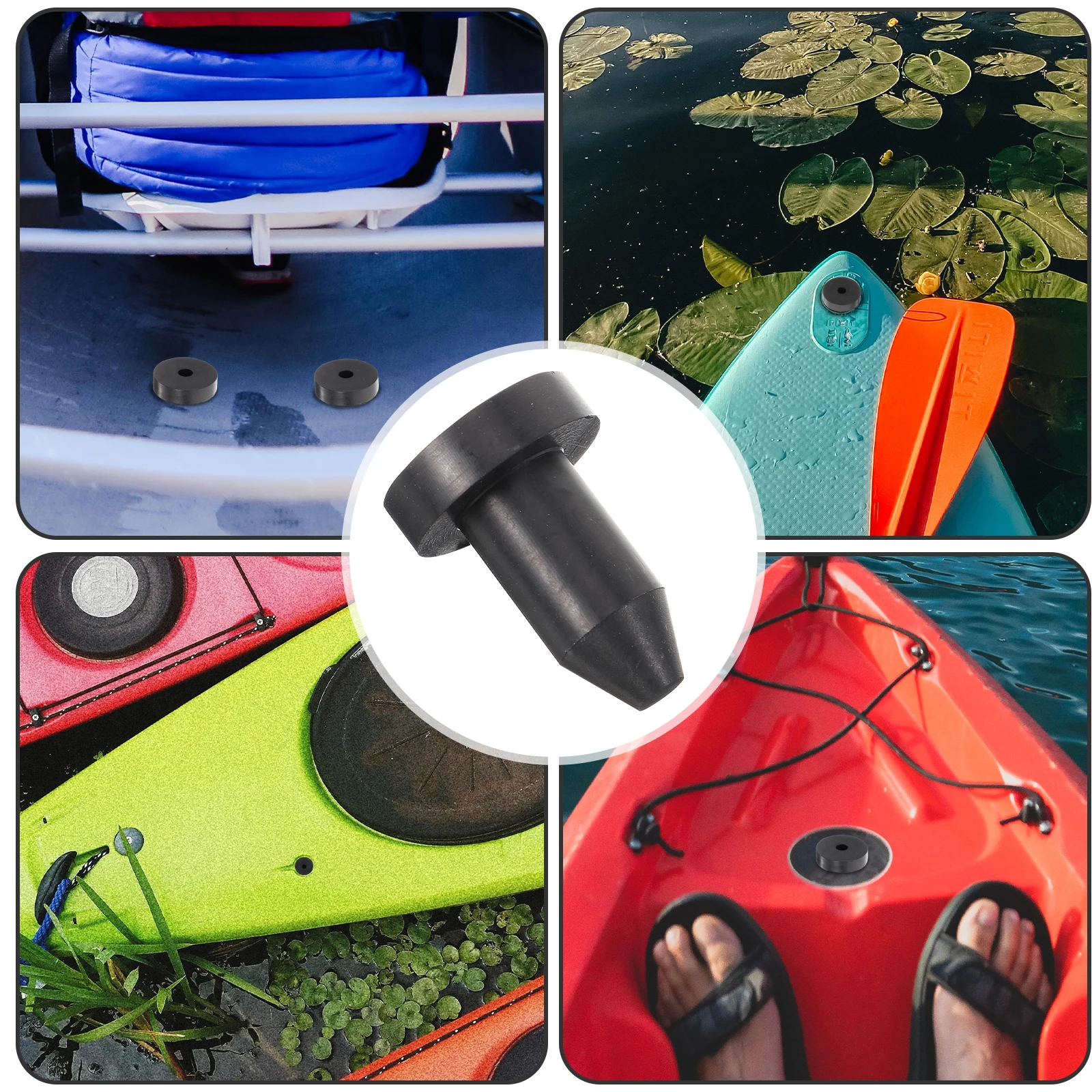 

6pcs Drain Plug for Kayak Canoe Boat Scupper Plug Boat Water Blocking Scupper Plugs Deck Hole Sealer Marine Accessories