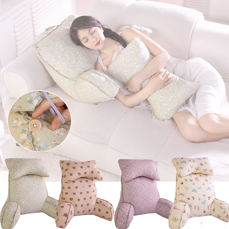 

1 шт. прикроватная подушка для поясничной поддержки для чтения - треугольный звуковой клин для нижней части спины, идеально подходит для кровати, стула/подушек