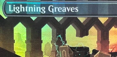 LK74 Foil Lightning Greaves The Eternal Wanderer Sol Ring Imp's Mischief High-Quality TCG Proxy Cards (Black-Core)