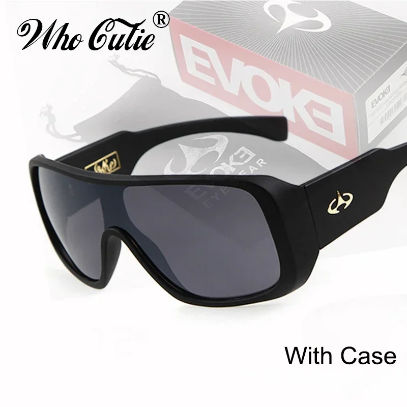 WHO CUTIE Marca EVOKE Gafas de sol 2025 Hombres Clásico ONE PIECE Cuadrado Conducción Gafas de sol Sombras con Caja Diseñador masculino Oculos M283