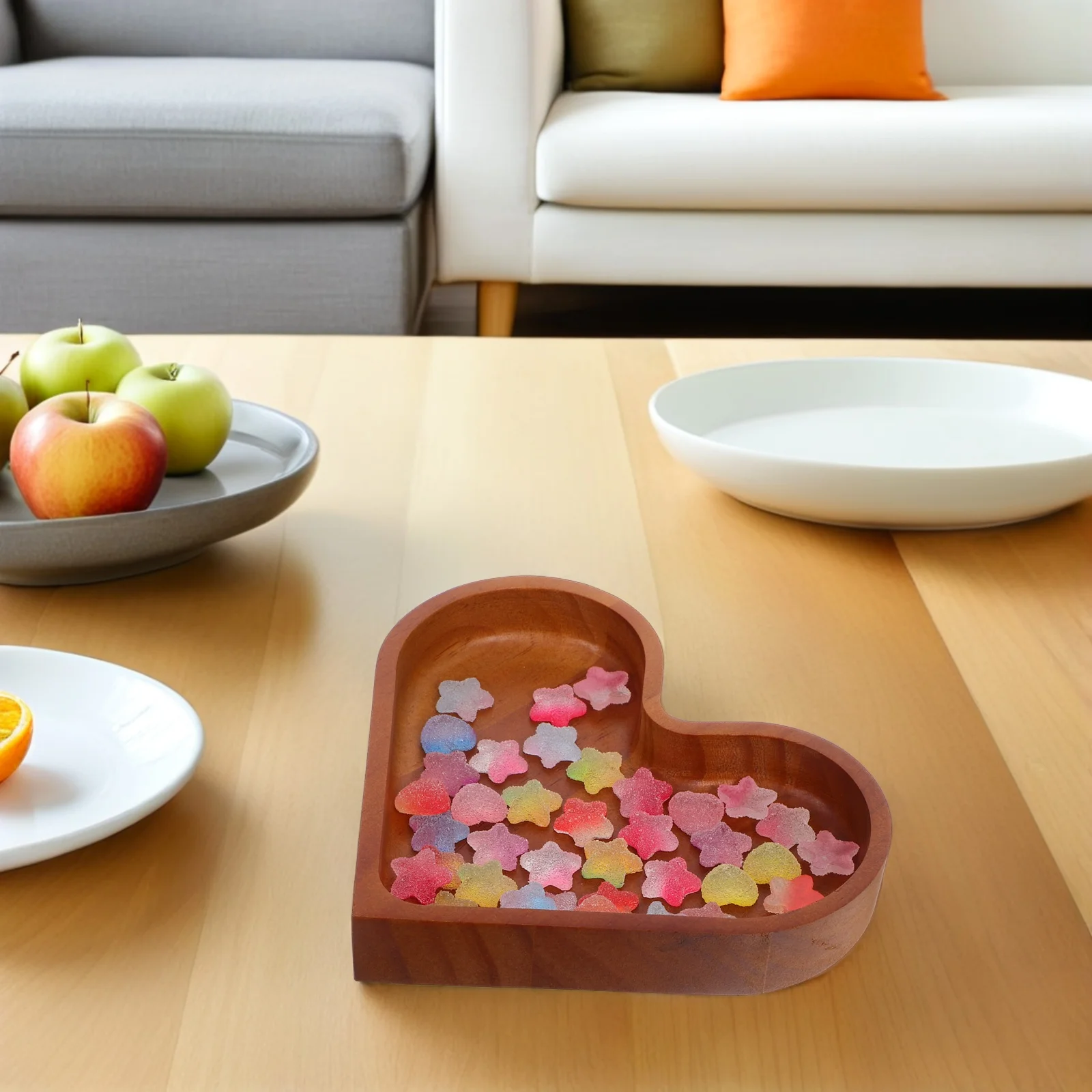 

Love Candy Tray Wooden Snack Plate Charcuterie Board Valentine's Day Holder Food