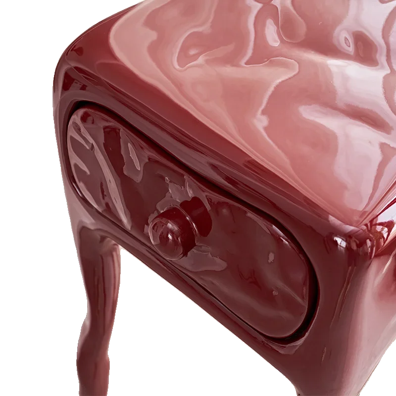 Clay red cabinet, artistic design, creative home furnishing, fiberglass furniture cabinet