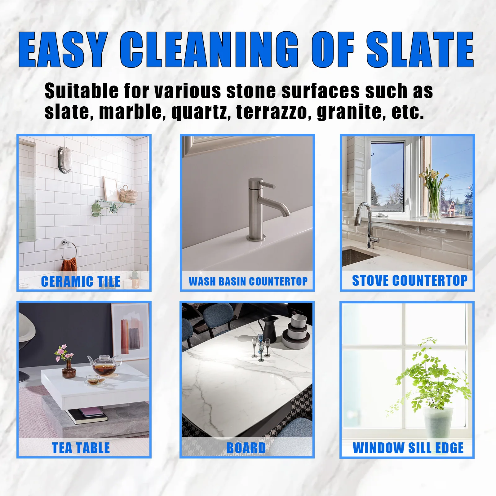 Stone Crystal Plating Agent Tile Dirt Cleaning Nano Crystal Stone Coating Reducing Scratch Restoring Shine Stone Stain Remover