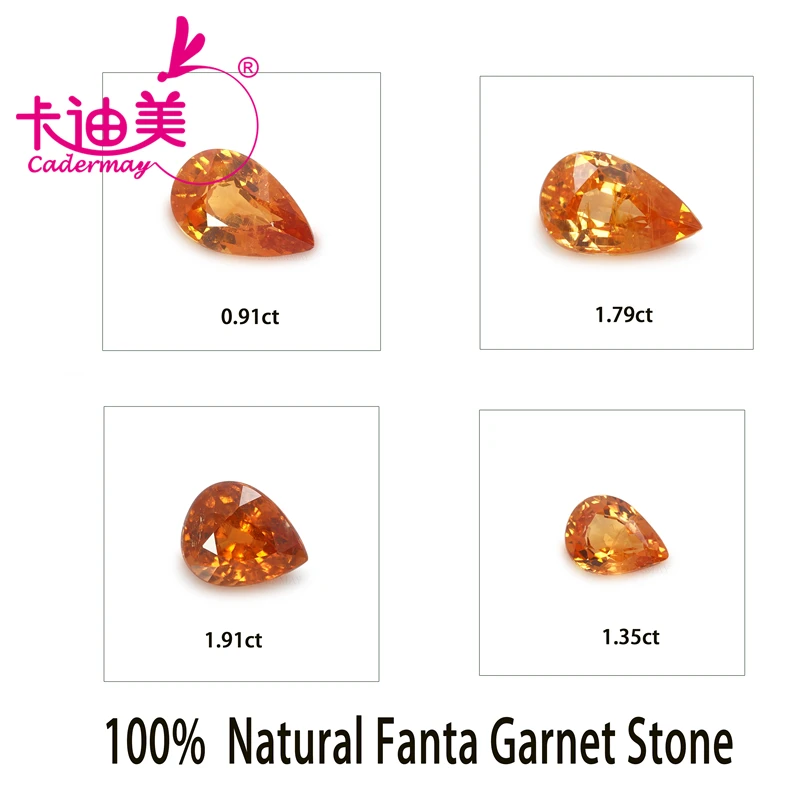 

Pear Cut Spessartite Natural Fanta Stone Loose Stone Garnet Gemstones With GRC Certificate For Wedding Fine Jewelry Making