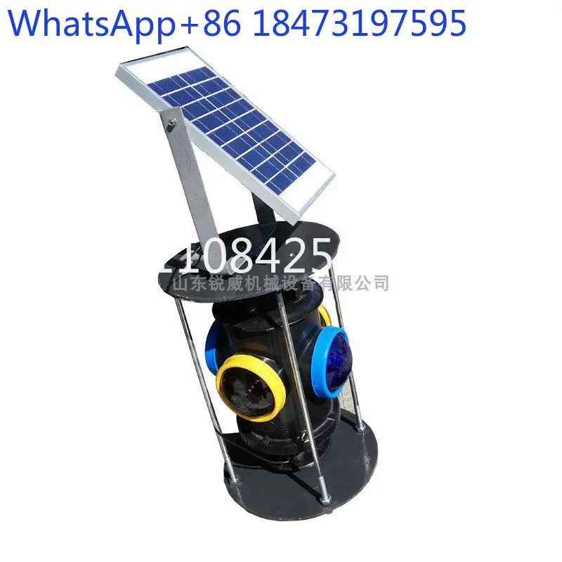 

Solar turnout signal light Solar sign light Railway crossing indicator light, blue and yellow switch machine signal light