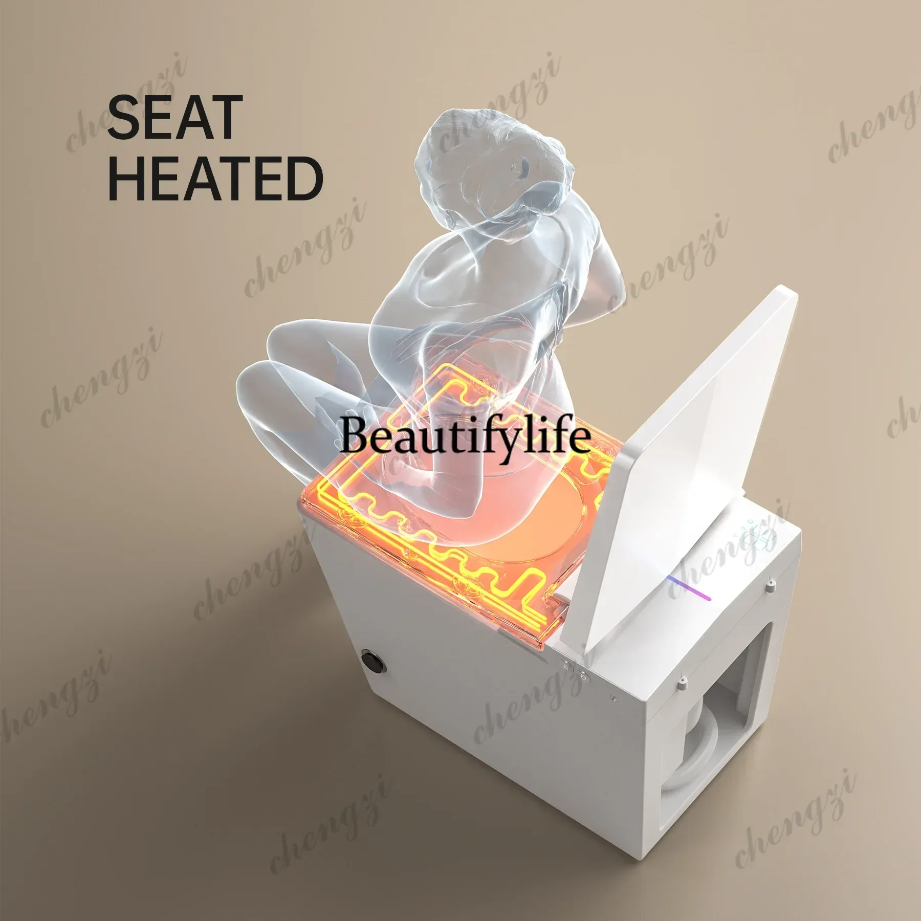 Square smart toilet automatic instant integrated toilet ab01