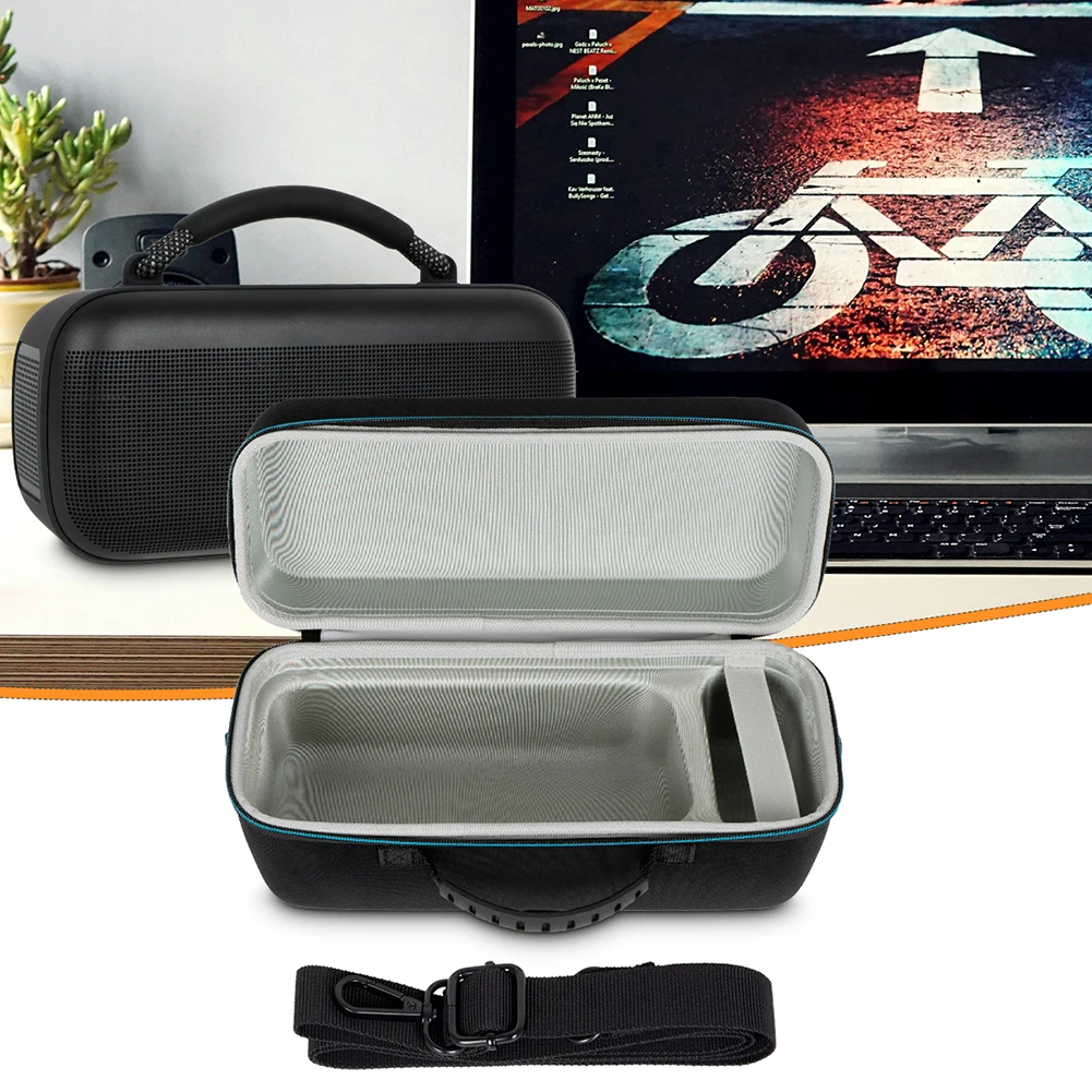 Hard Carrying Case Waterproof Hard Travel Case Anti-scratch Hard Storage Case Box with Shoulder Strap for NEW Bose SoundLink Max