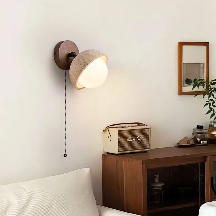 LED Vanity Light Wall Mounted Bathroom Lighting with Yellow Travertine Soft Warm Effect for Luxurious Ambience wall lights