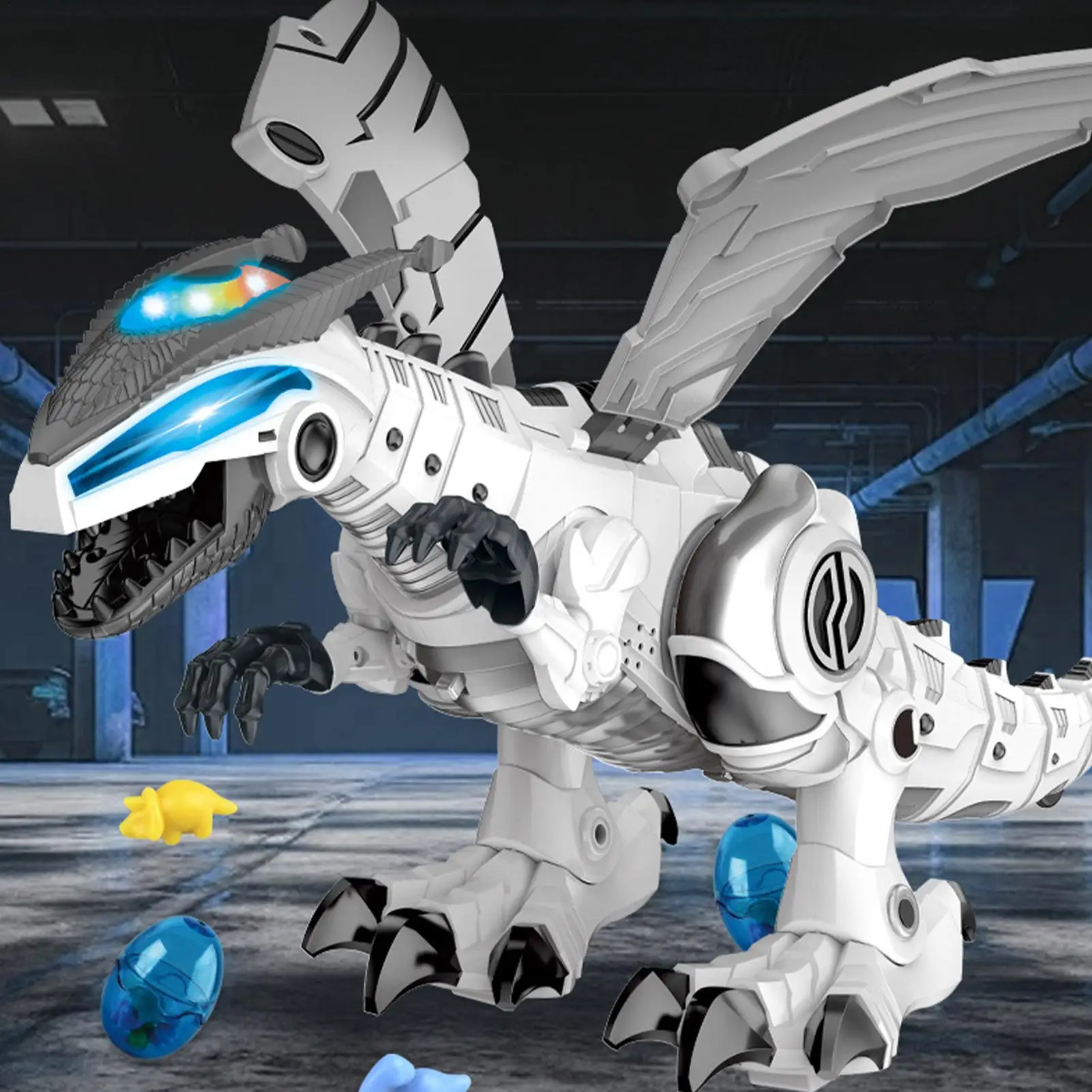 Baby Dinosaur Moving Toy Walking Kids Toddler Toys With Lighting & Music Interactive Animal Figures With Spray Egg-Laying For