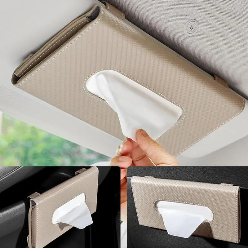 Visor Tissue Container Napkin Tissue Container For Sun Visor Car Napkin Box Paper Storage Box For Bathroom Kitchen SUVs