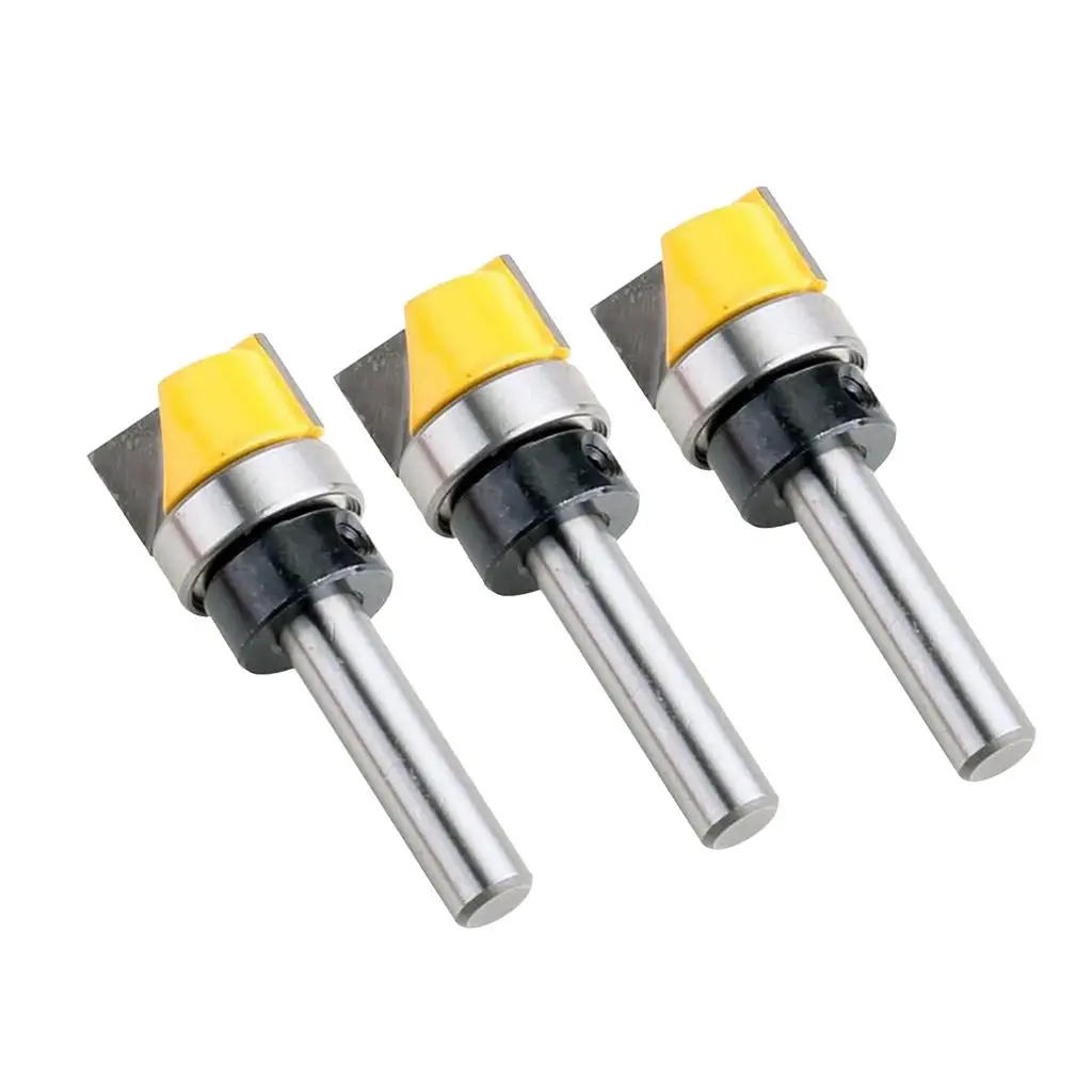 Hinged Mortising Router Bit Alloy Three Flute Wood Milling Cutter Flush Trim Template Tool for Cabinetry