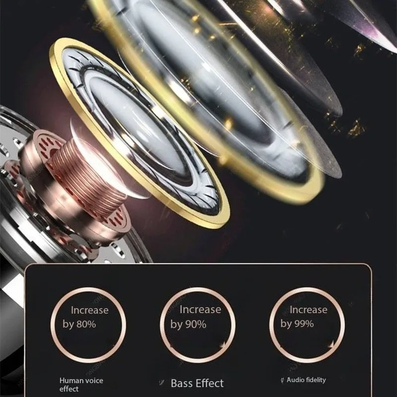 Wired Earphones with Microphone 4mm in-Ear Heavy Bass Line Control Call Noise Reduction Gaming Headset for Multiple Phone Models