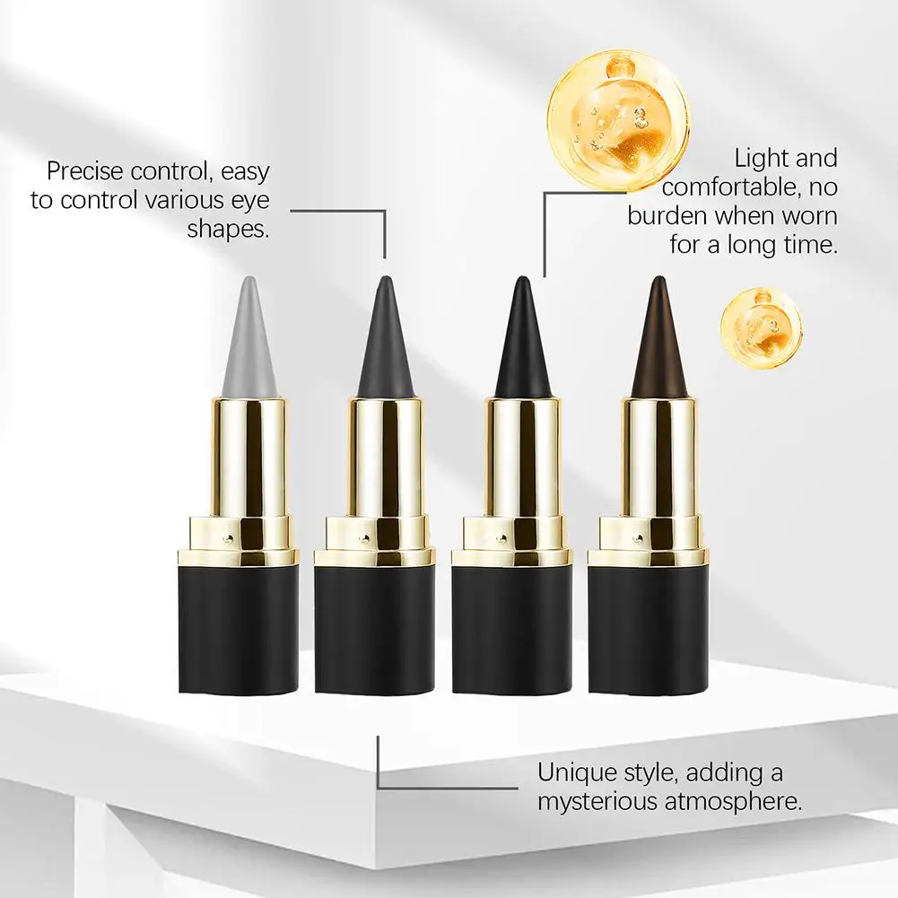 Permanent Gel Black Long-Lasting Eye Liner Pen Makeup 24-Hour Waterproof Shadow Eyeliner Pencil Shimmer Cosmetics