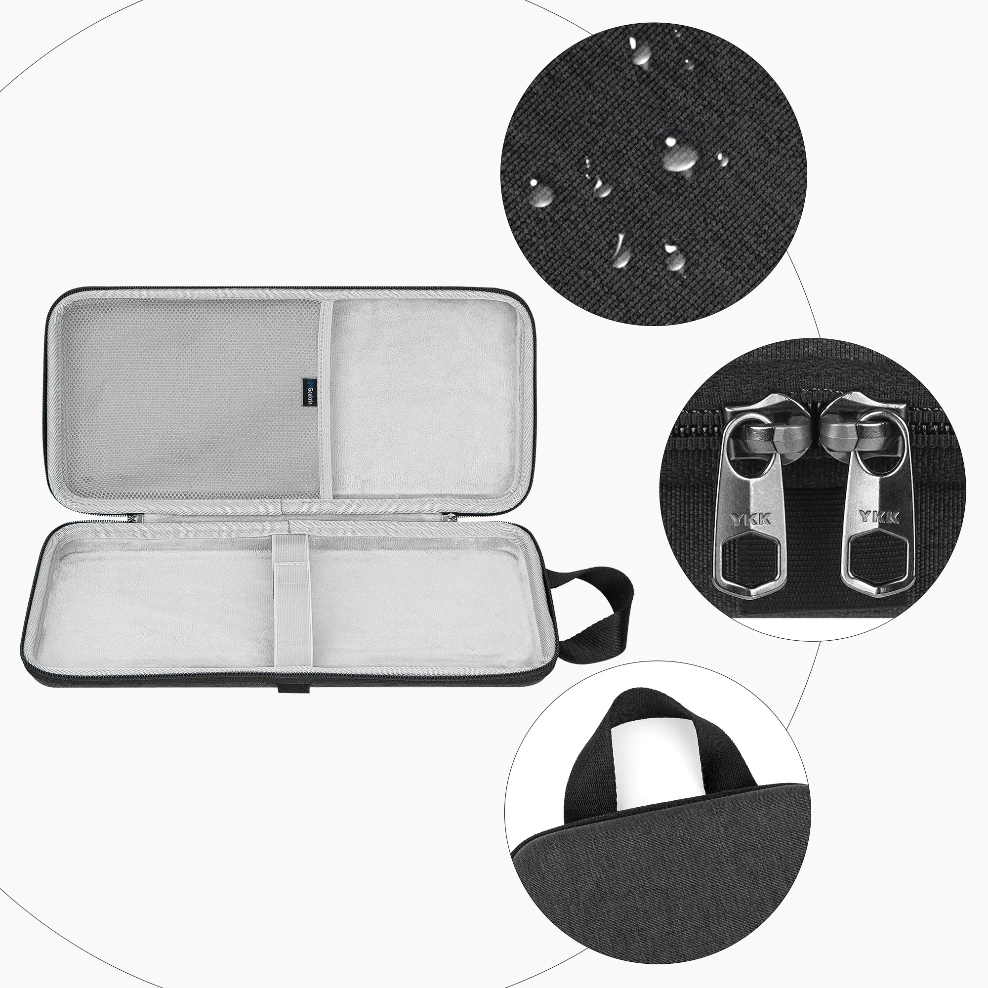 Geekria Ultra Slim Keyboards Carrying Case, Compatible with Logitech MX Mechanical Mini, MelGeek O2, Flow Lite 84