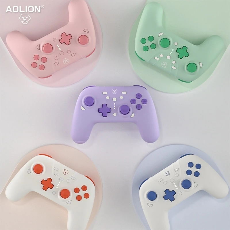Aolion Pro controlador móvil inalámbrico Bluetooth Gamepad con giroscopio de 6 ejes para Nintendo Switch Android Iphone Pc Joystick