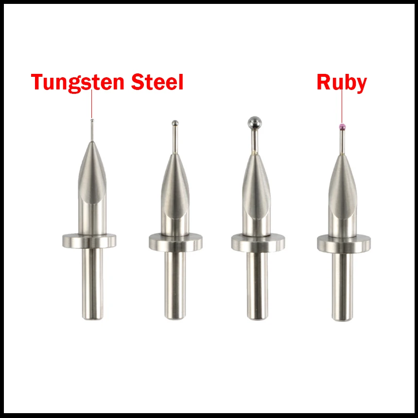 3mm 4mm Head OD Ruby Tungsten Steel Coordinate Measuring Machine Gauge Meter Tip Altimeter Pin Height Indicator Probe