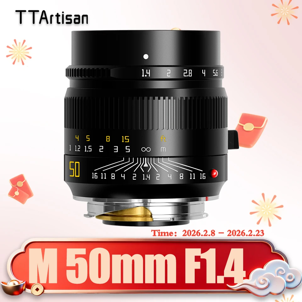 

TTArtisan M 50mm F1.4 ASPH. Full Frame Large Aperture for Mirrorless Camera Lens Portrait Photography with Leica M-mount M8 M9