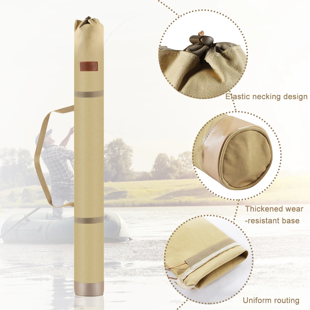 Folding Portable Fishing Gear Storage Bag Large Capacity Fishing Umbrella Bag Thickening Canvas Rod Bag Fishing Gear Accessories