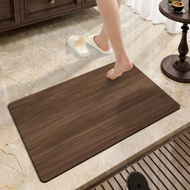 

Коврик для ванной VIKAMA с минималистичным дизайном под дерево, нескользящий, быстросохнущий, для прачечной, прихожей, домашнего декора