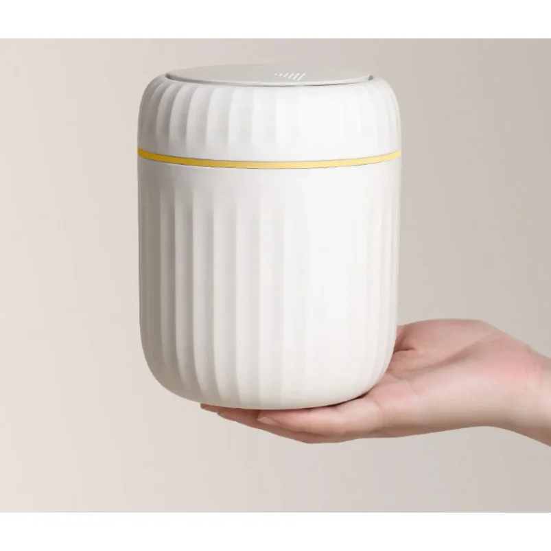 Picture 6: Mini Desktop Trash Can with Lid Garbage Waste Bin Organizer Bedroom Office Desk Storage Box Made Durable Plastic Home Supplies
