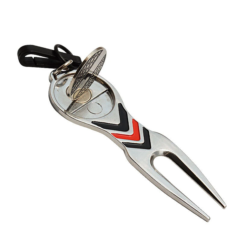 New Golf Repair Tool Ball Magnetic Alloy Marker Belt Hook Standard Golf Sports Accessories