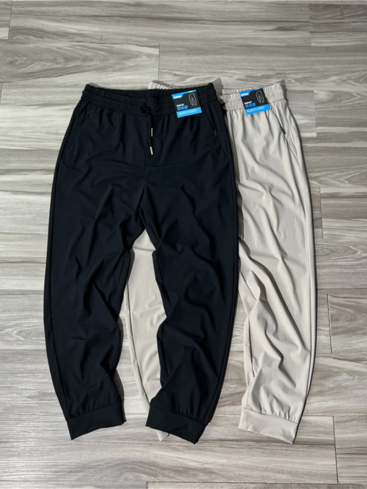 

Men's Cool Smooth Four-Way Stretch Casual Pants Qui Dry Breathable Cuffed Spor Trousers Summer Faion Urban Sle