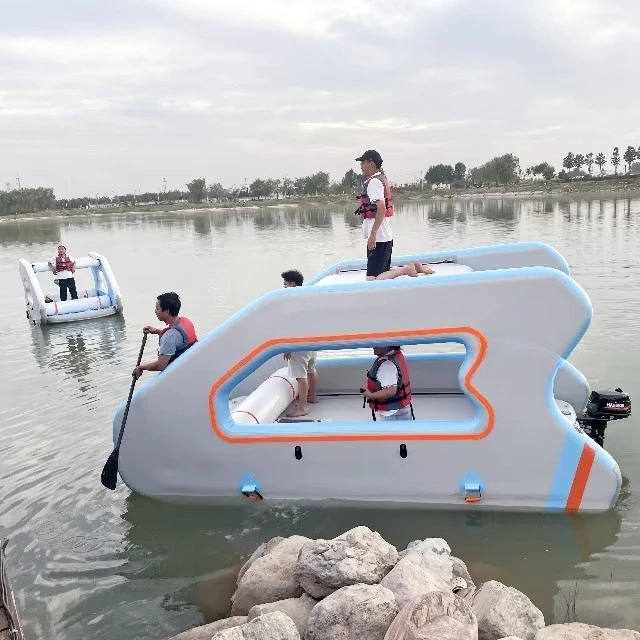 

Hot sales Outdoor Water Play Leisure New Big Game Hover Craft Solar Electric Boats Inflatable Fishing Boat for Water Play