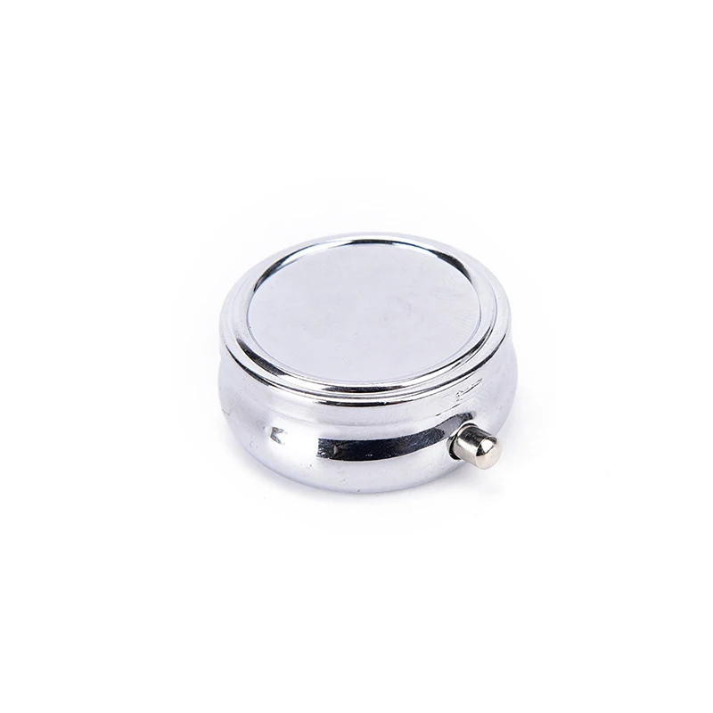 Travel Round Metal Pill Box Medicine Organizer Capsule Container Portable Jewellery Stud Earrings Holder Gift Small Storage Case