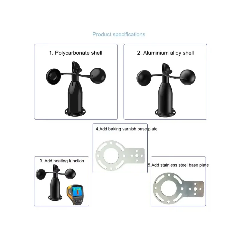 Meteorological Wind Speed Measuring Device Instruments Anemometer For Tunnel Crane Marine Ship Boat