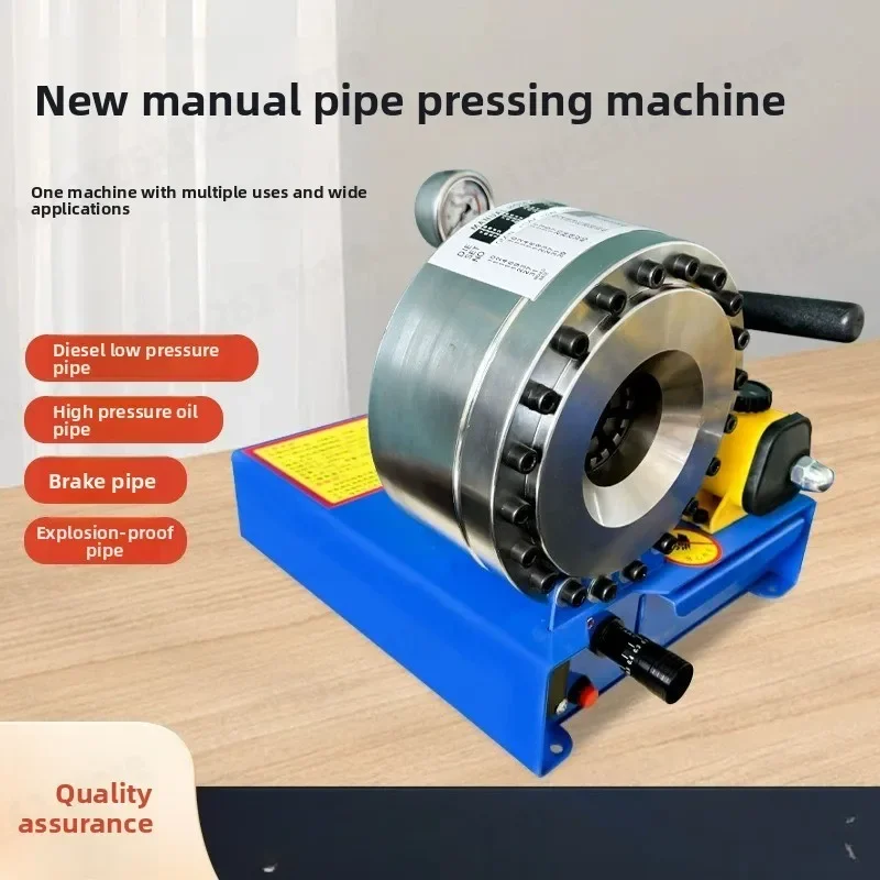 Portable Manual Hydraulic Pipe Press, Handheld Tube Shrinking Tool for Brake Line Repair