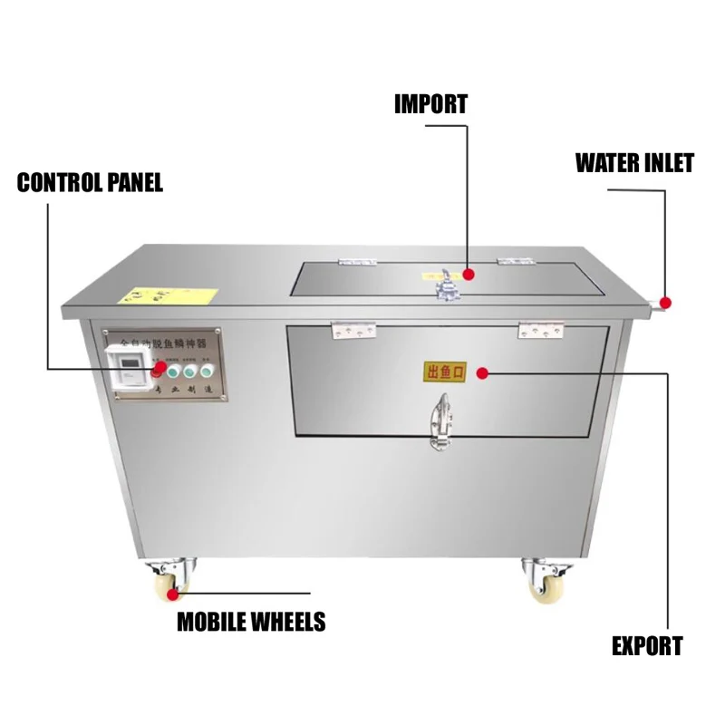 Fish Scale Cleaning Machine Tilapia Fish Scale Remover Cleaner Machine Fish Scale Scrapper Removing Machine