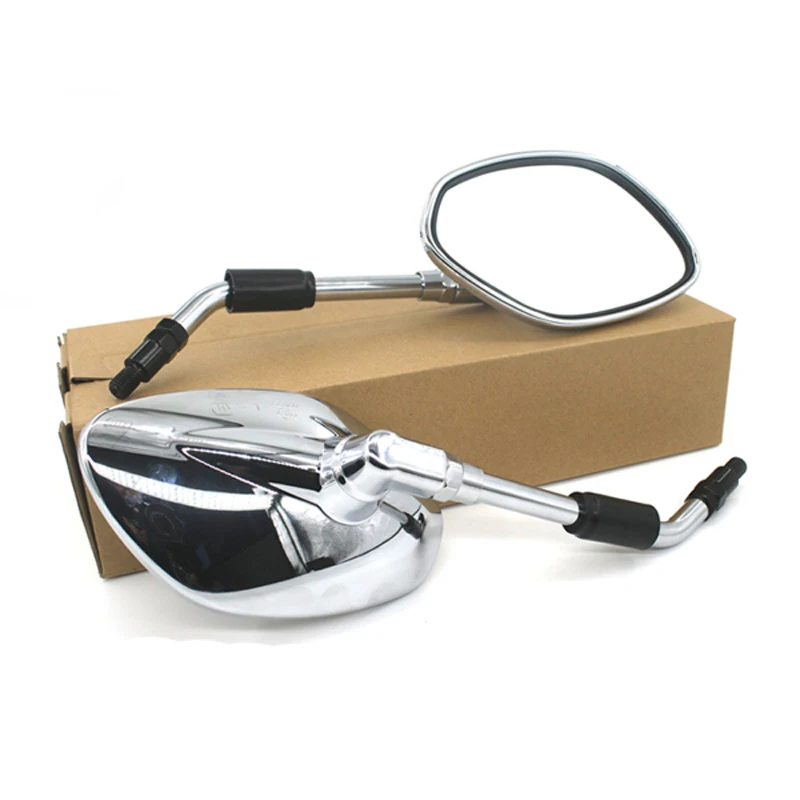 Motorcycle Side Mirrors for Suzuki Haojue Qingqi Senke Lifan Loncin Qjmotor TR150ES HJ150 QJ150 EN125 Chromed Rear View Glasses