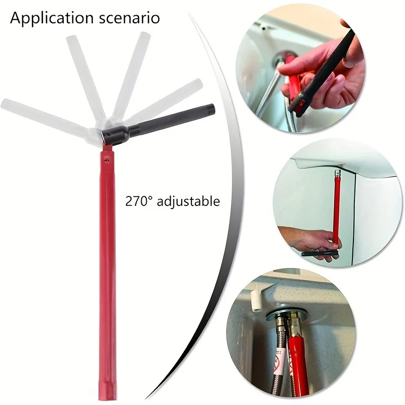 7Pc Wrench Set - Vertical Faucet Wrench + Joint Pliers, 8-14mm Industrial Repair Tool