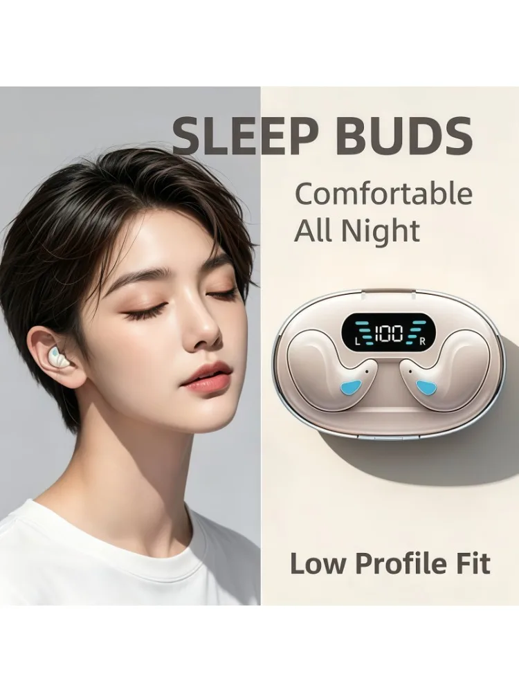 Neue X55 Unsichtbare Kabellose Kopfhörer - TWS Bluetooth Unsichtbare In-Ear Geräuschunterdrückende Sportkopfhörer IPX5 Wasserbeständig