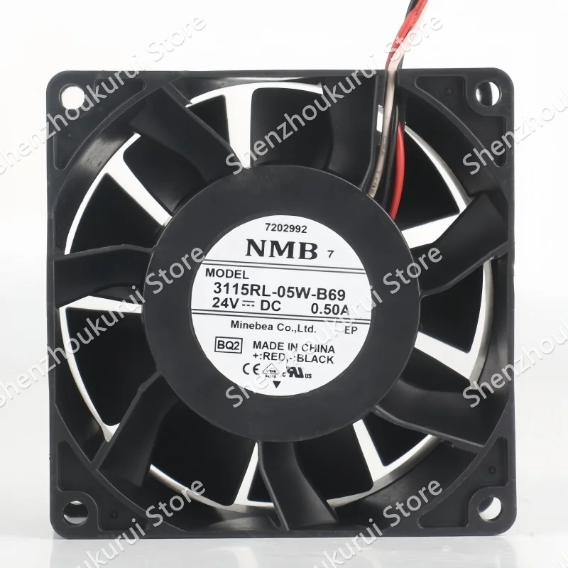 

Original NMB DC 24V 0.50A AC EC 8038 80X80X38MM 8CM chassis frequency converter three-wire 3115RL-05W-B69 cooling fan