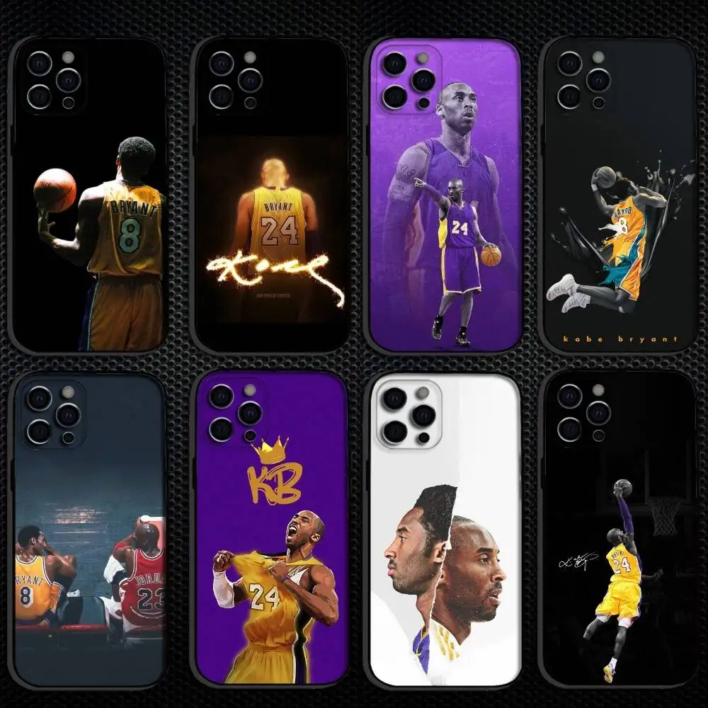 

Basketball Kobe Bryant 8 24 Phone Case For iPhone 16,15,14,13,12,11 Plus,Pro Max, Others Soft Black Cover