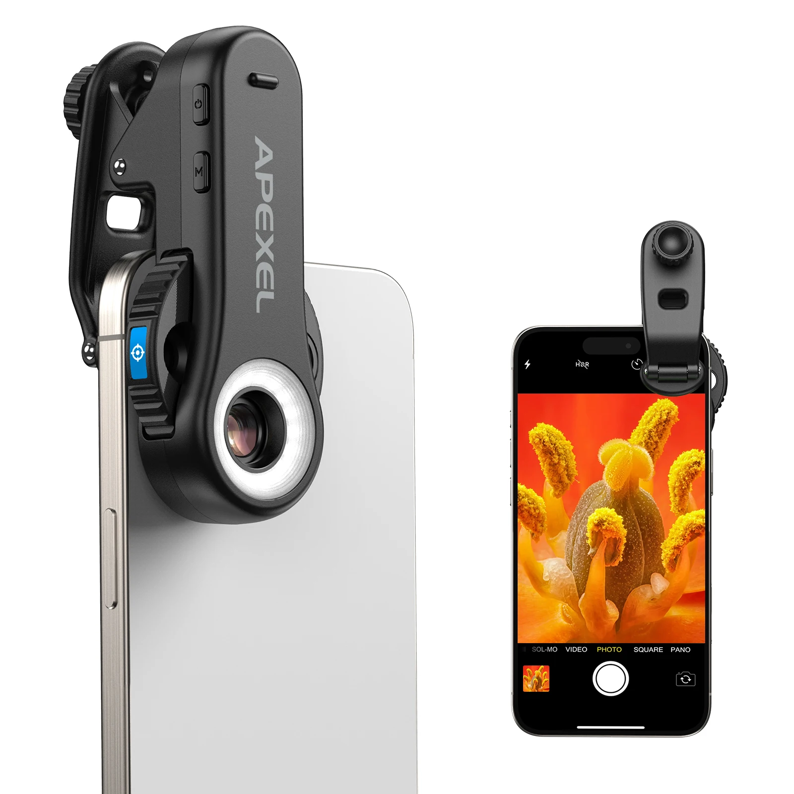 

Микроскоп для телефона APEXEL 3-в-1 — цифровой микроскоп 40X/80X/120X для iPhone. Карманный микроскоп для всех смартфонов